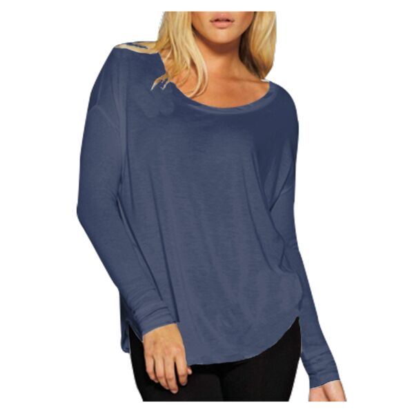 Women’s Flowy 2x1 Ribbed Long Sleeve Tee Thumbnail