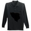 Long Sleeve Silk Touch Polo with Pocket Thumbnail